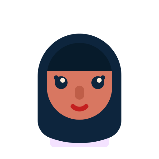 Female, malayan skin, diversity, nationality, racial, arab, muslim icon